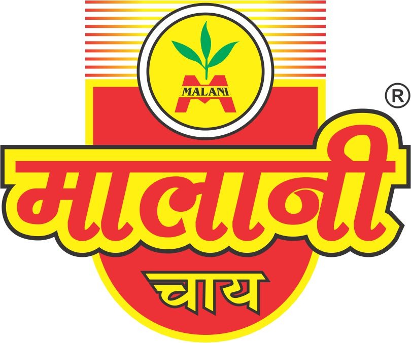 Malani Chai tea packet, red and gold packaging